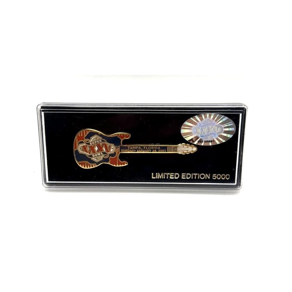 Super Bowl XXXV 2001 Tampa‎ FL Guitar Pin Limited Edition 5000 NFL